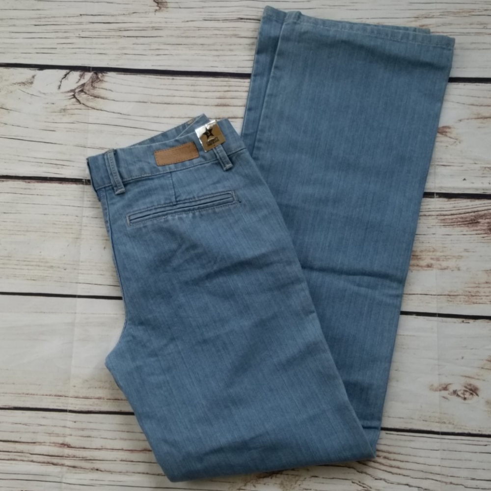 NWT Celebrity Pink Striped Boot Cut Straight Jeans